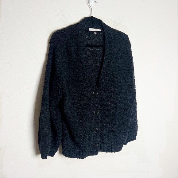 LOFT Sweaters - Loft Balloon Sleeve Nubby Loose Knit Button Up Cardigan Sweater